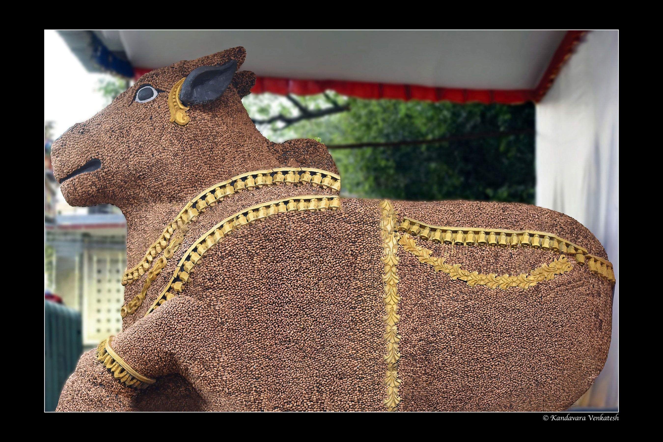 Peanut sacks and traditional snacks at the fair